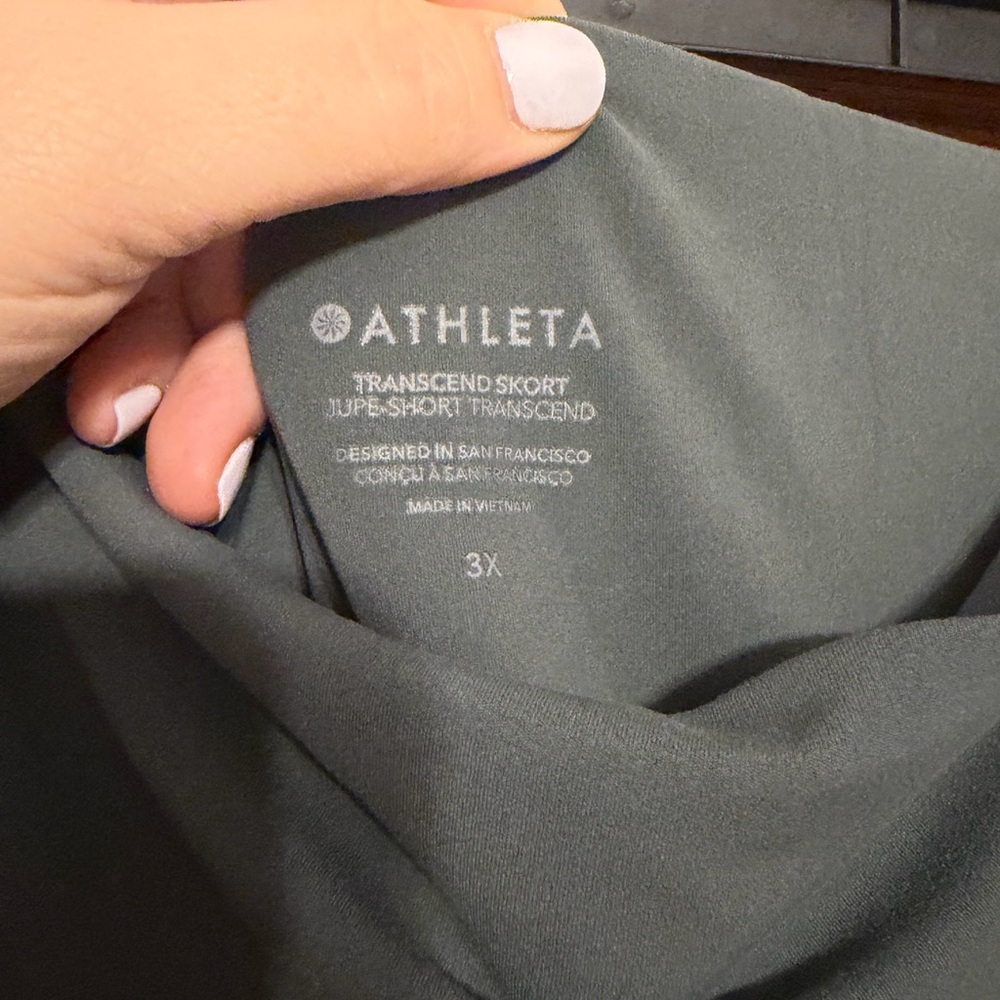 Athleta Charcoal Transcend Skort 3x